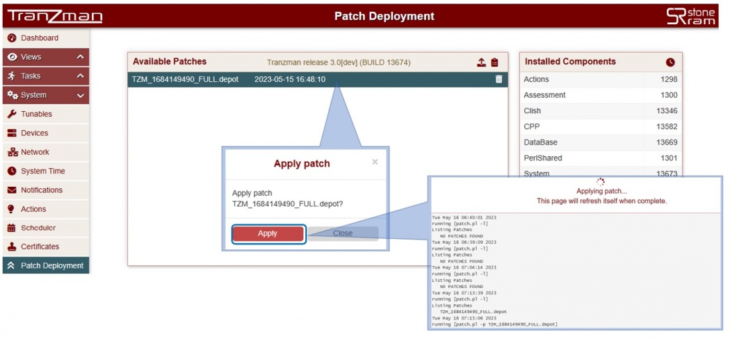Deploy Patch - Tranzman Documentation